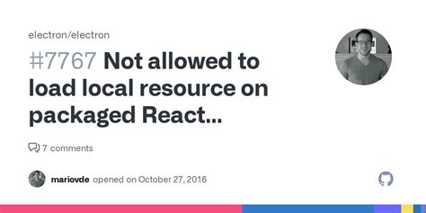 Not allowed to load local resource on packaged React .